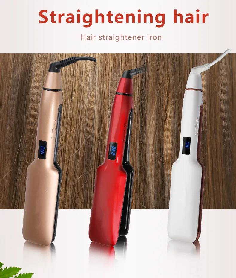 Big Jumbo Heating Plate LCD Hair Straightener Wave Hair Maker