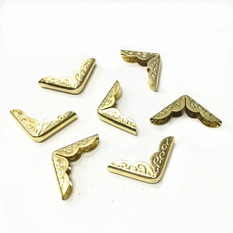 20x4mm Metal Brass Plated Small Corner Protector For Scrapbooking Album Menu Folder