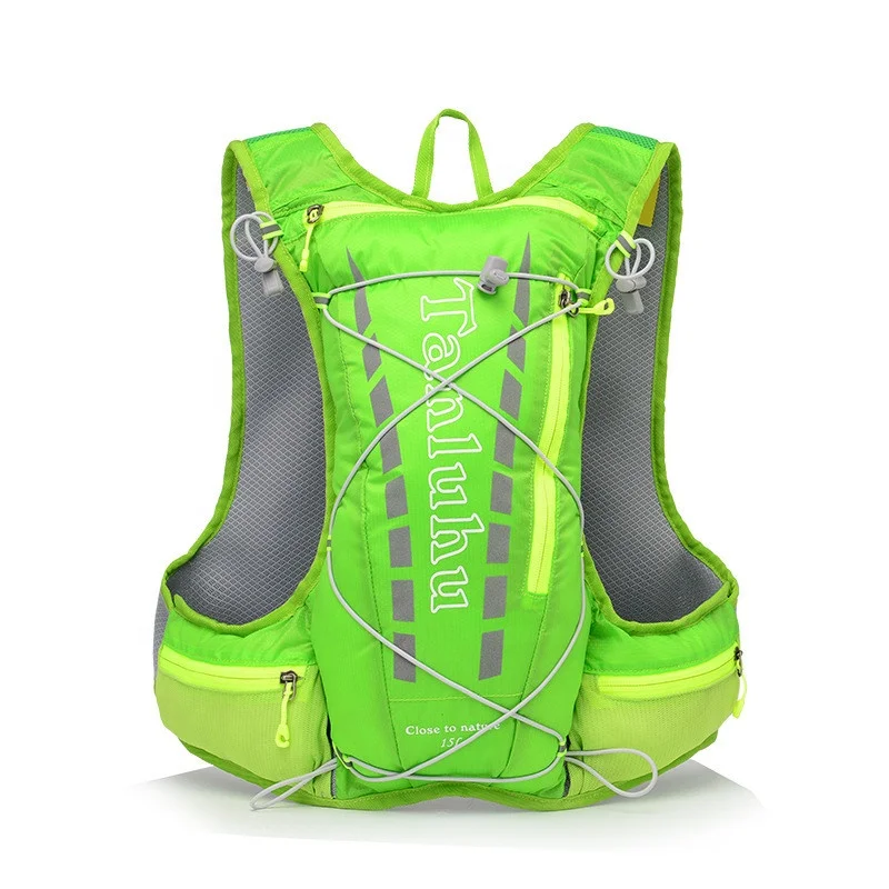 Customized Reflective Hiking Trail Race Running Vest Hydration Backpack 15L for Cycling Trekking