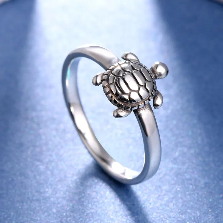 latest design gold plated 925 sterling silver jewelry turtle shape ring