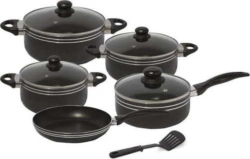 Well Equipped Kitchen Cookware Best Pots and Pans Set Nonstick Aluminum Cookware Set