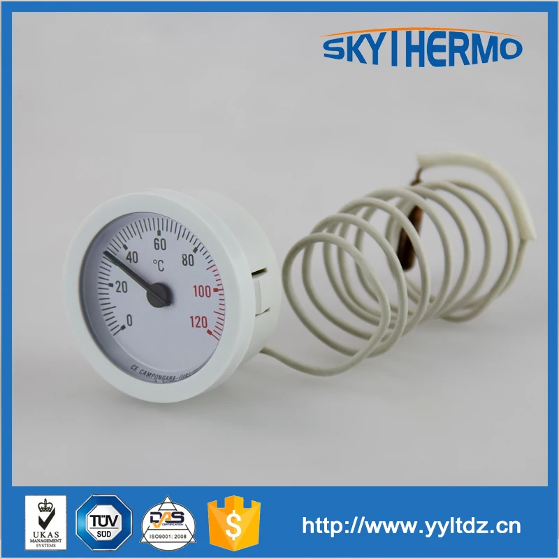 Industrial Use Hydraulic Capillary Thermometer Hot Water Temperature Sensor