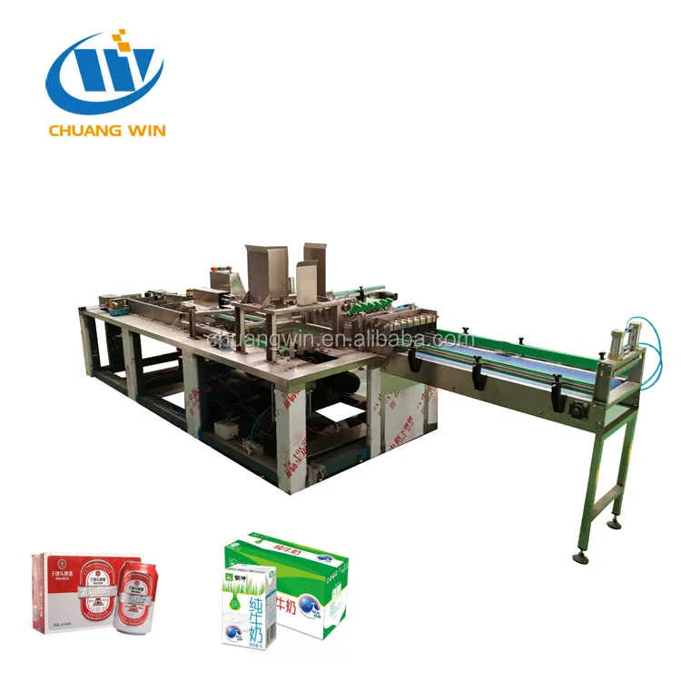 
Gable top Carton Packing Machine Bottle Wrap Around Case Packer for tin can 