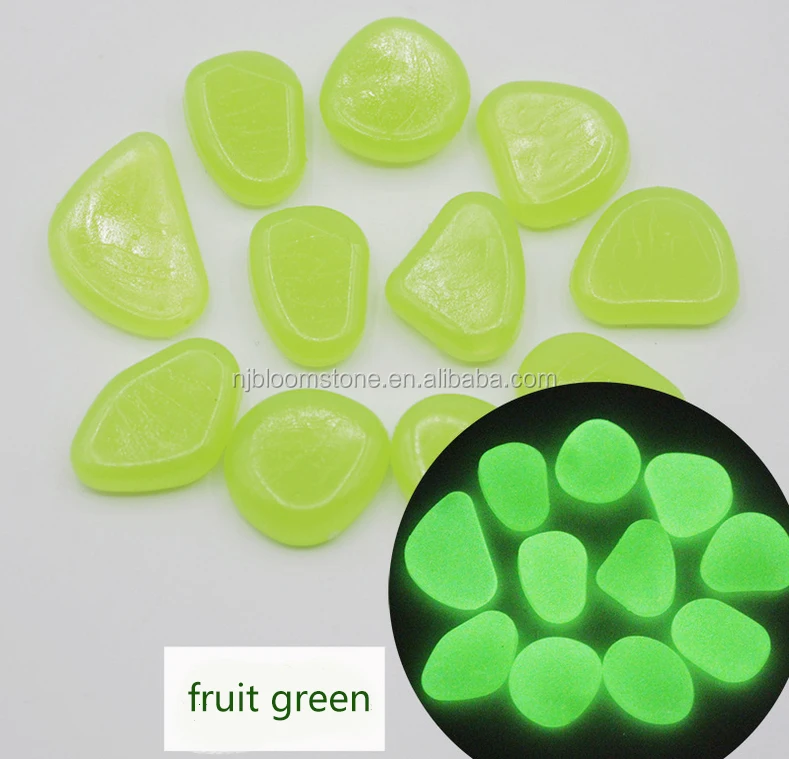 green glow pebble stone