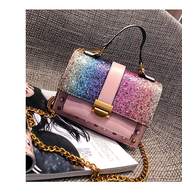 
Designer bag fashion women sling shiny bag handbag for wholesale 
