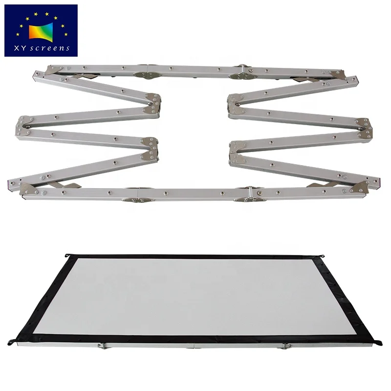 XYSCREENS High Quality Outdoor Fast Folding Portable Front/Rear Projection/Projector Screen 60 inch to 135 inch