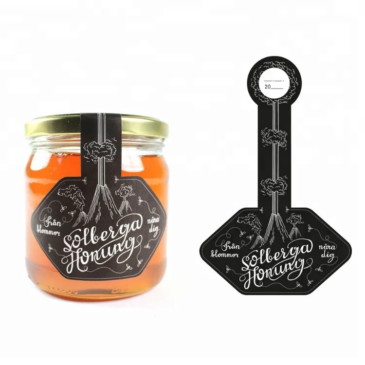 
Custom Adhesive Label Stickers For Honey Food Bottle Seal Label 