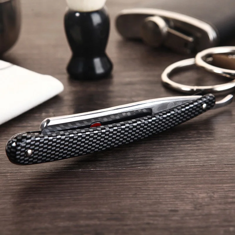 Cut Throat Shaving Straight Razor Carbon Steel Barber Sharpen Straight Razor Shave German Safty Shaver Throat Razors ABS Handle