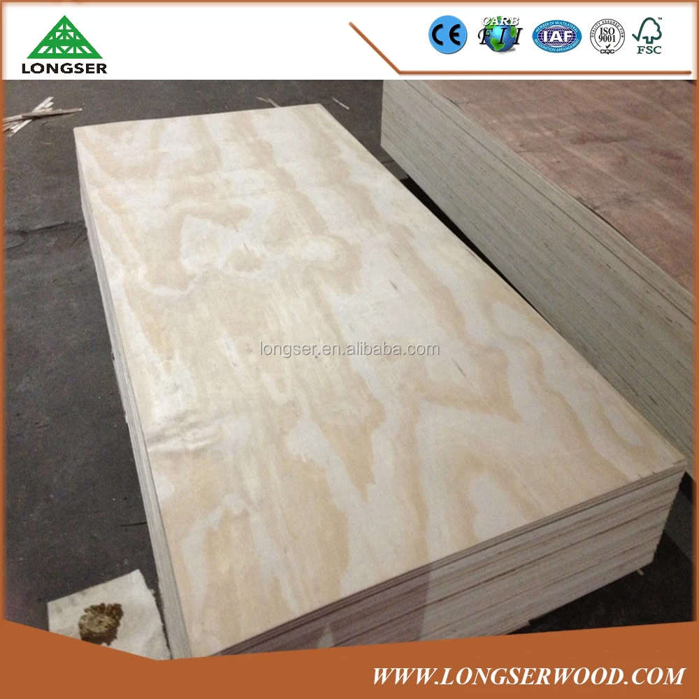 12mm/15mm/18mm Pine wood veneer plywood sheets for Russian Market