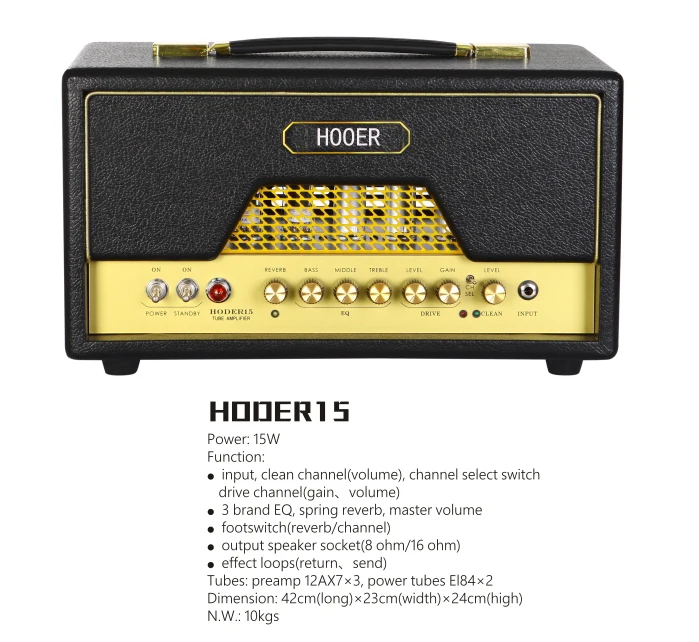 
Special 15 watt tube guitar amp head 