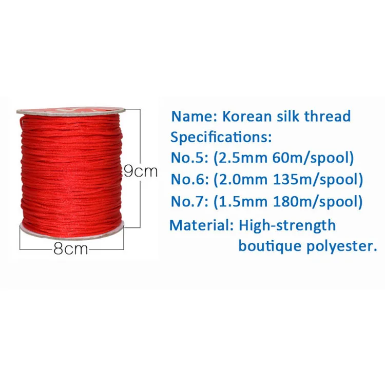 Factory direct No.6 150g Korean silk thread nylon thread for weaving Chinese knot bracelet