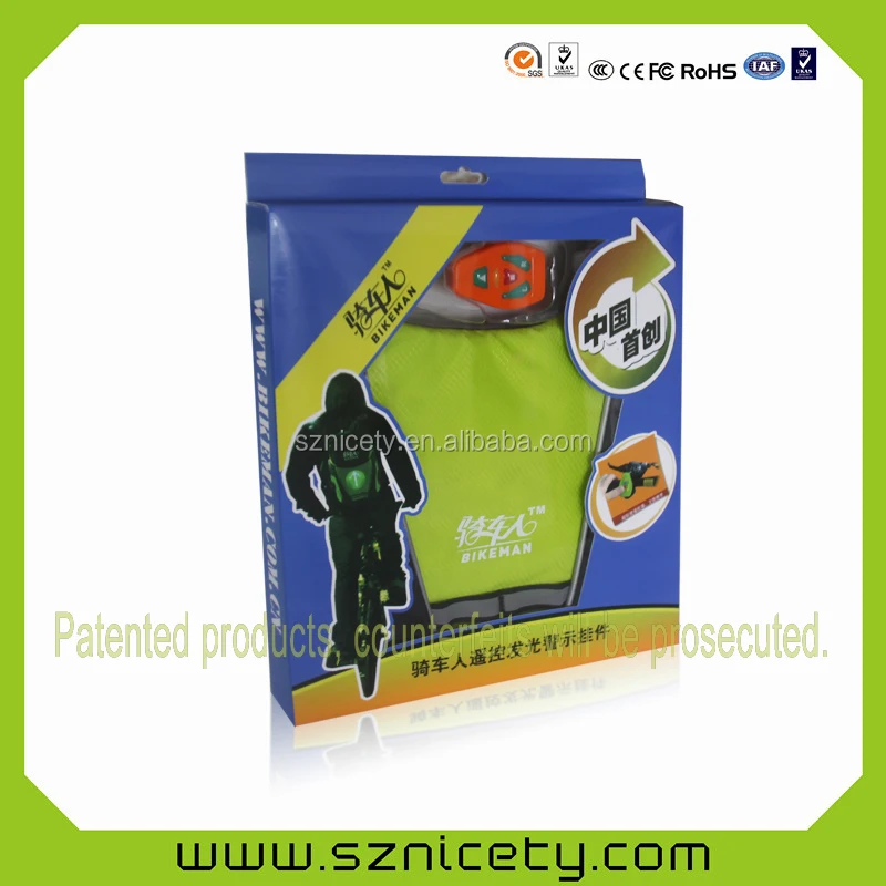  Уникальная видимая смарт-Светофорная куртка со светодиодным поворотным сигналом для безопасности бега езды на велосипеде