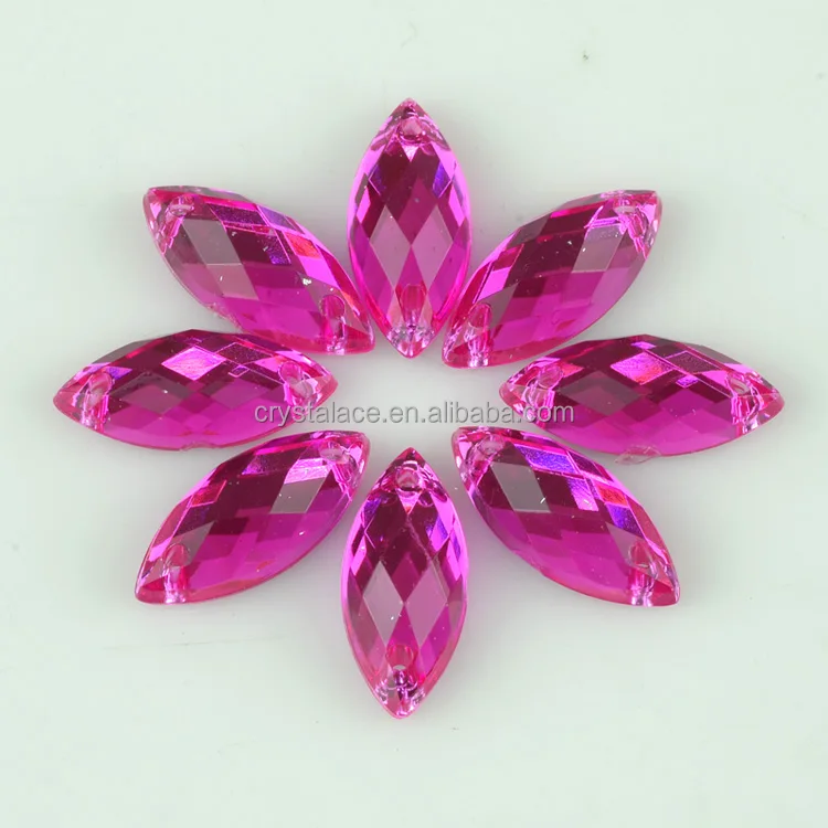 Horse eye AB rhinestones sew on acrylic beads, colour sew on acrylic stones