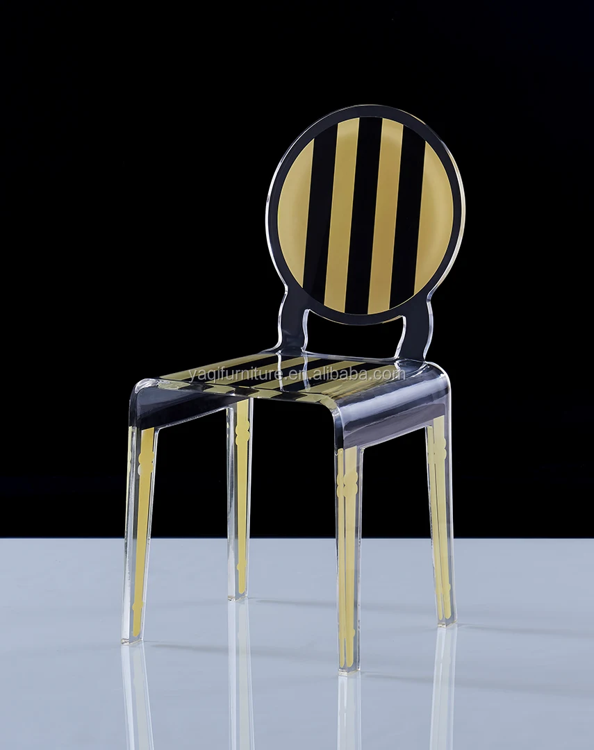 Роскошный дизайн, акриловый стул с принтом, красочные стулья для кафе для столовой