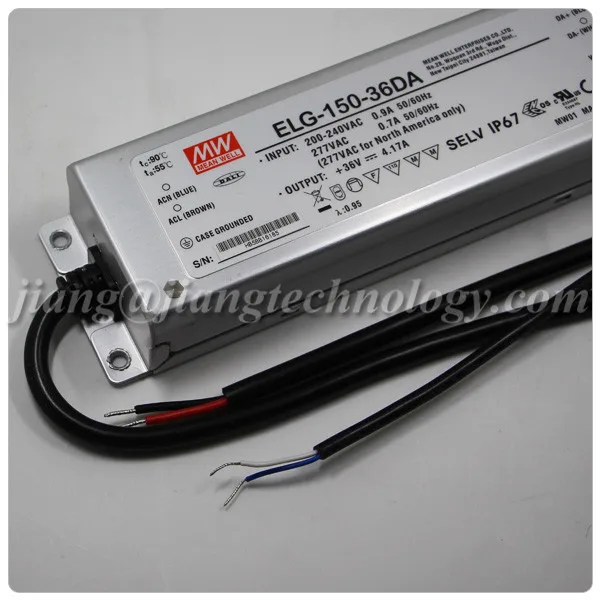 Meanwell ELG-150-36 150W 36V 3.57A Waterproof DALI Dimming LED Driver for LED Grow Light