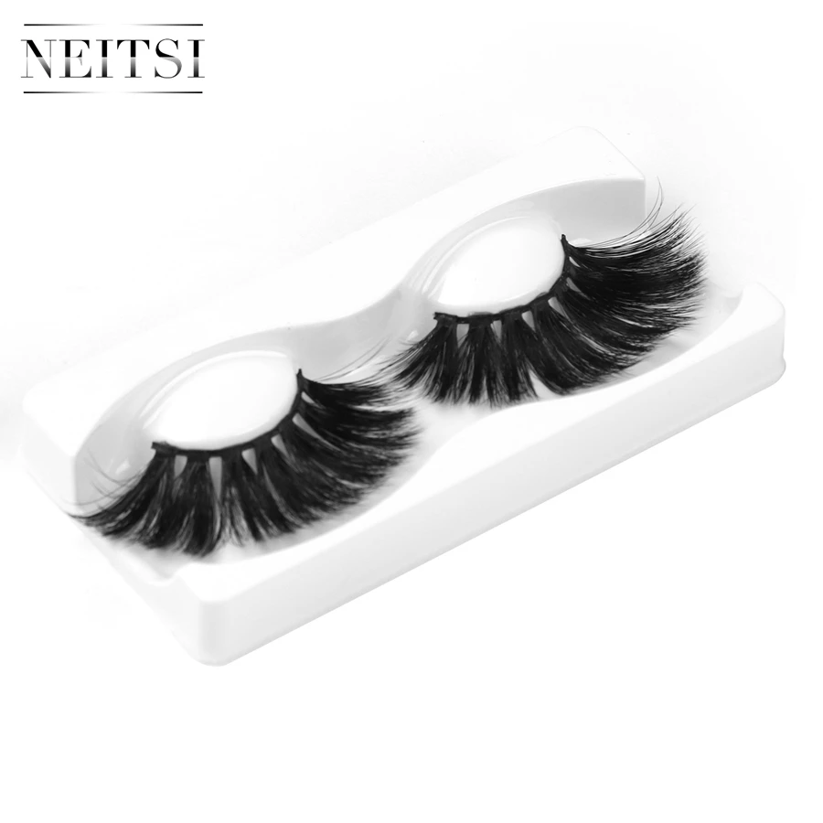 
Free Sample Neitsi 25mm Korea Natural False Eyelashes Fiber Materia Reusable| 100% Guangzhou False Eyelashes w30# 