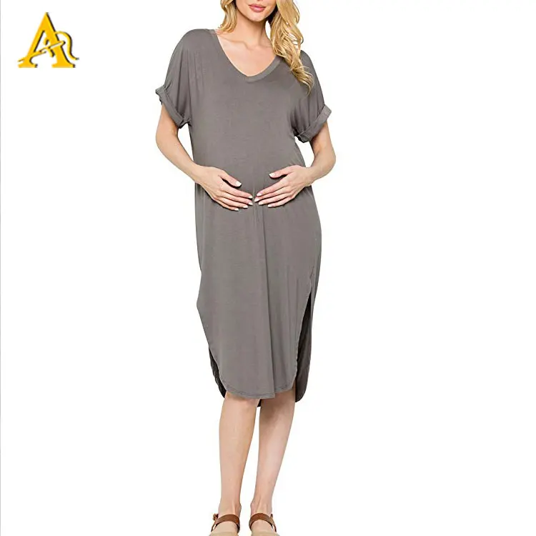 
Wholesale Custom Maternity Nursing Clothes Maternity Long Dresses for Pregnant Women 