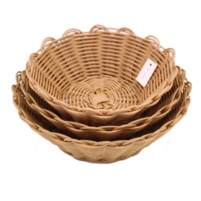 graceful hand woven pp rattan basket
