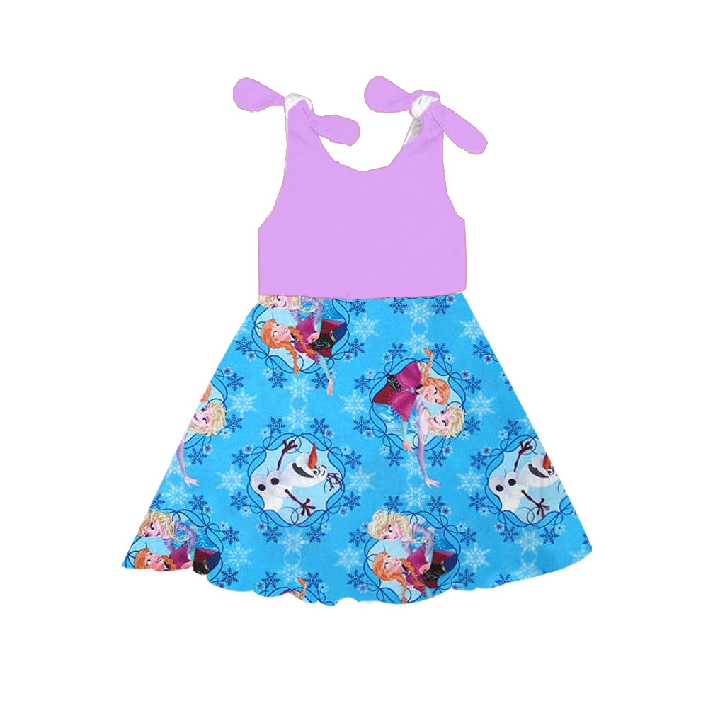 
Latest children clothing 5 year old girl dress wholesale baby girl twirly dress 