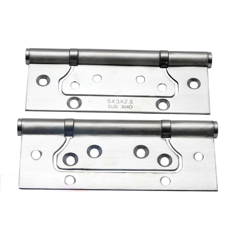 ss304 butterfly flush sub mother door hinge with two ball bearing