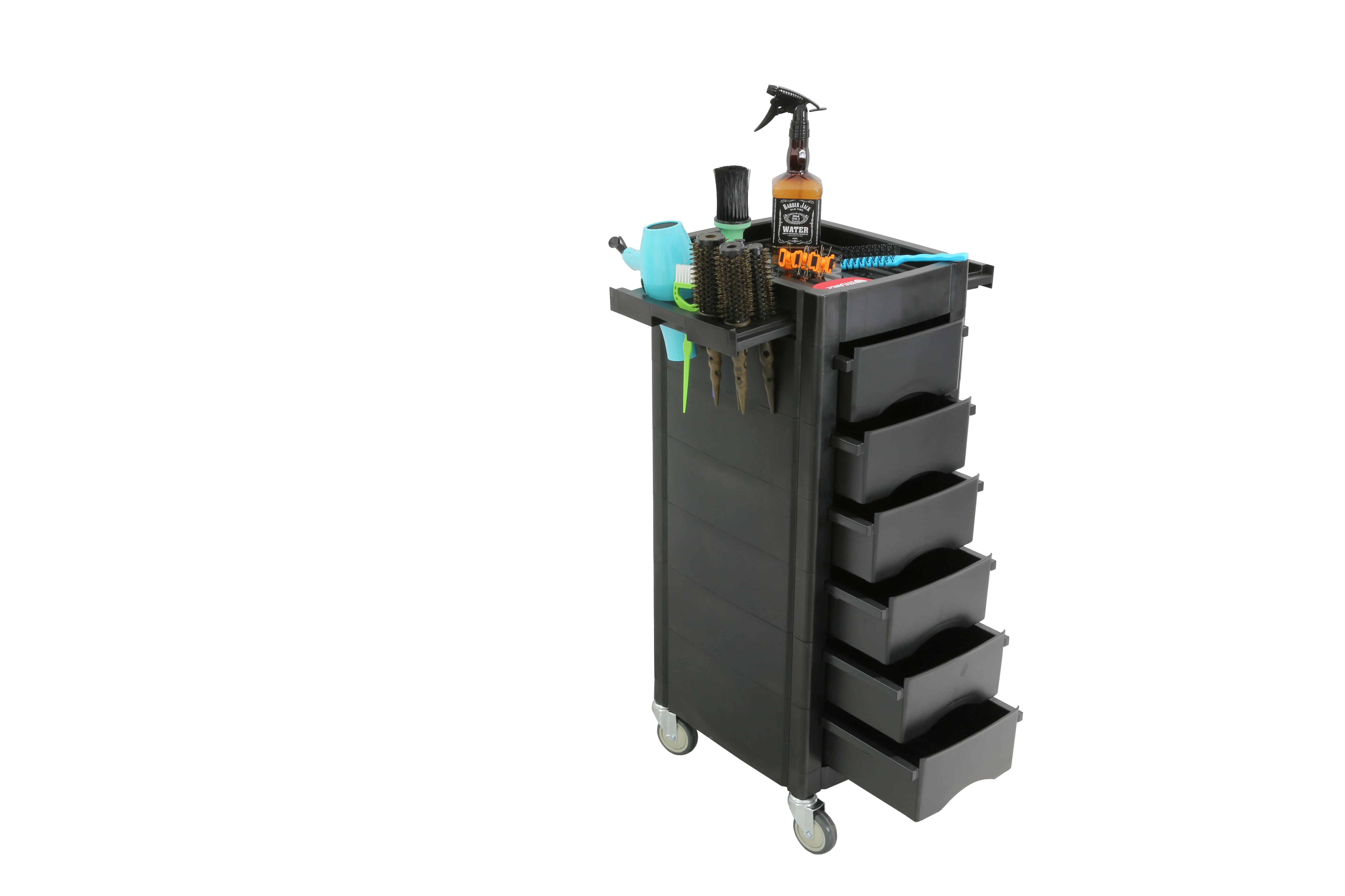 Beauty Salon Trolley with 6 ABS Drawers for Stylist Hairdresser SPA Furniture Hair Styling Station Coloring Storage Cart