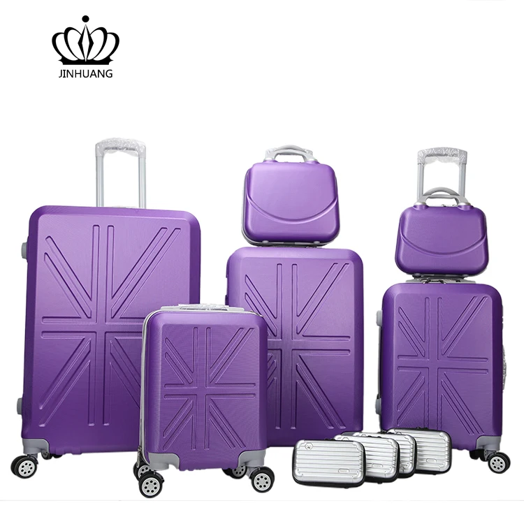 
Carry on trolley luggage 6 piece abs suitcase sets travel case 