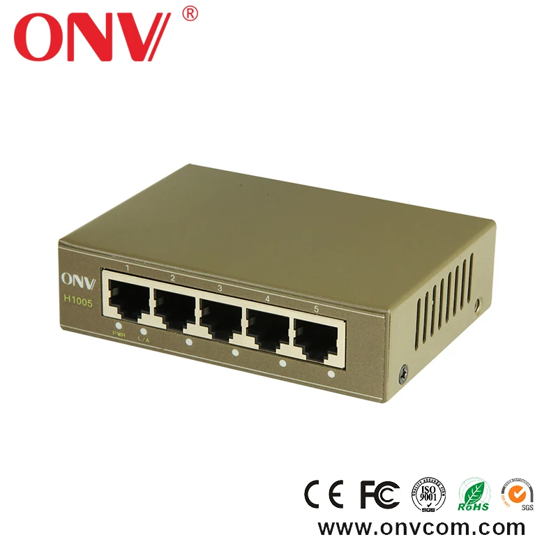 Заводская цена 5 порт 10/100 м сетевой коммутатор для камеры видеонаблюдения