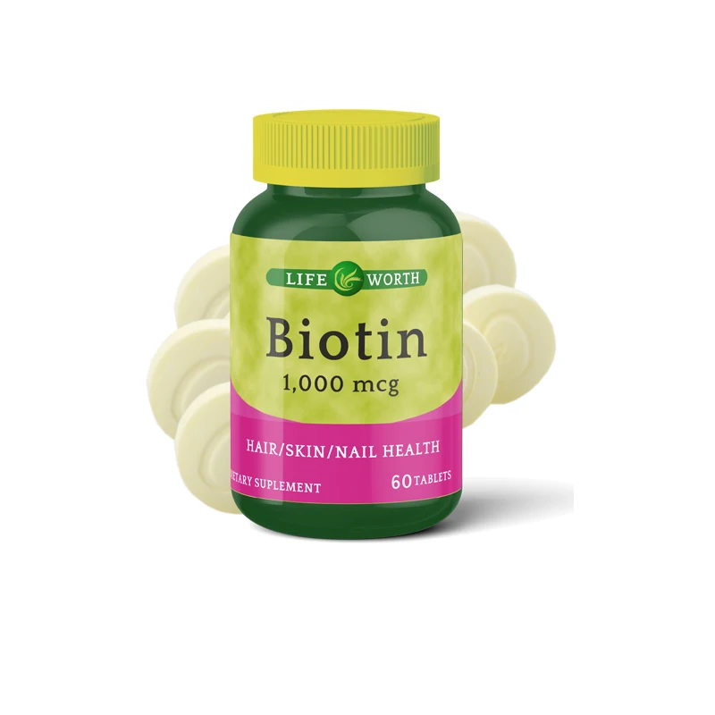 Lifeworth biotin tablet 5000 mcg oem for hair nail and skin