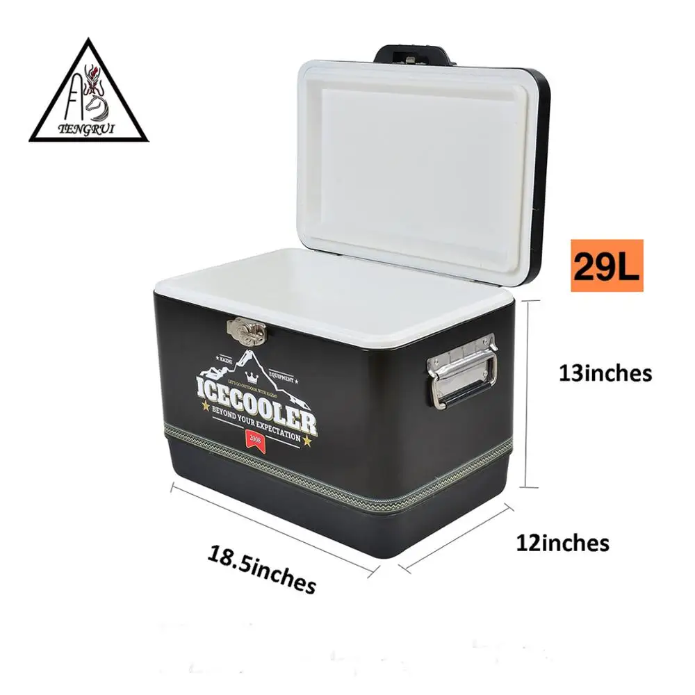 Custom logo 7L 15L 20L 30L 51L ice box cooler retro metal corona outdoor beer cooler box
