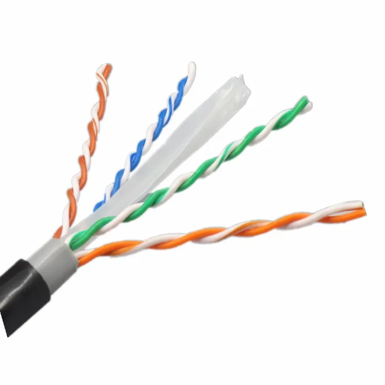 szadp outdoor double jacket  23awg bare copper/CCA utp cat6 lan cable /network cable