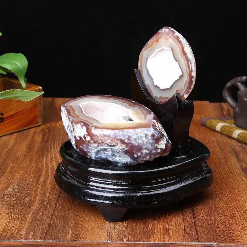 Wholesale Natural Beautiful Agate Carve Crystal Geodes Agate Cornucopia