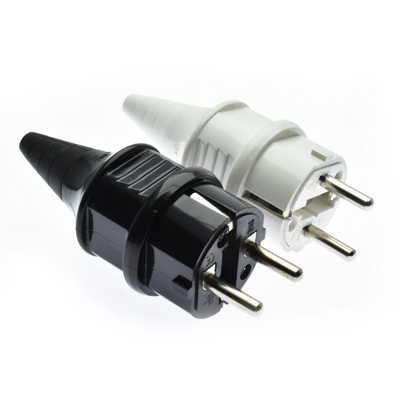 EU wiring plug  CE mark waterproof european plug schuko power wiring plug non-ground French E-012