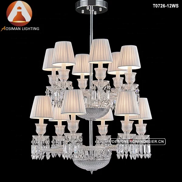 12 Light Chandelier Crystals with Lampshade