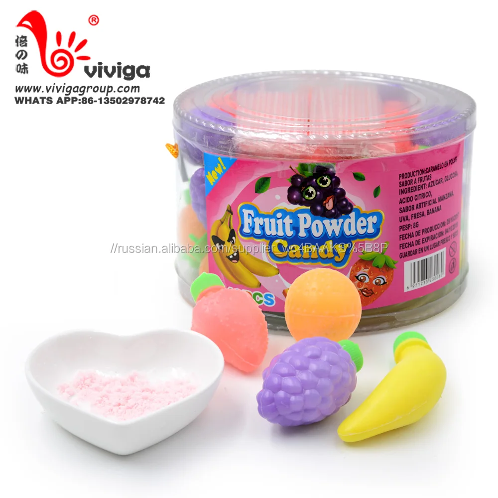 Халяль фруктовый вкус poweder конфеты кислый порошок с игрушки, фрукты