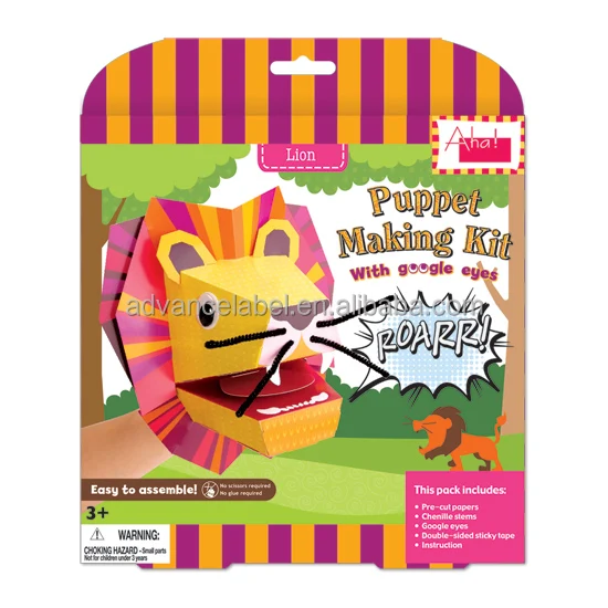 
Paper Puppet toy Making Kit Lion 