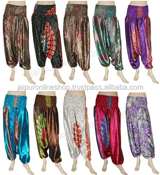 New Ladies Harem Elasticated Waist Ankle Baggy Jeans Pants From India