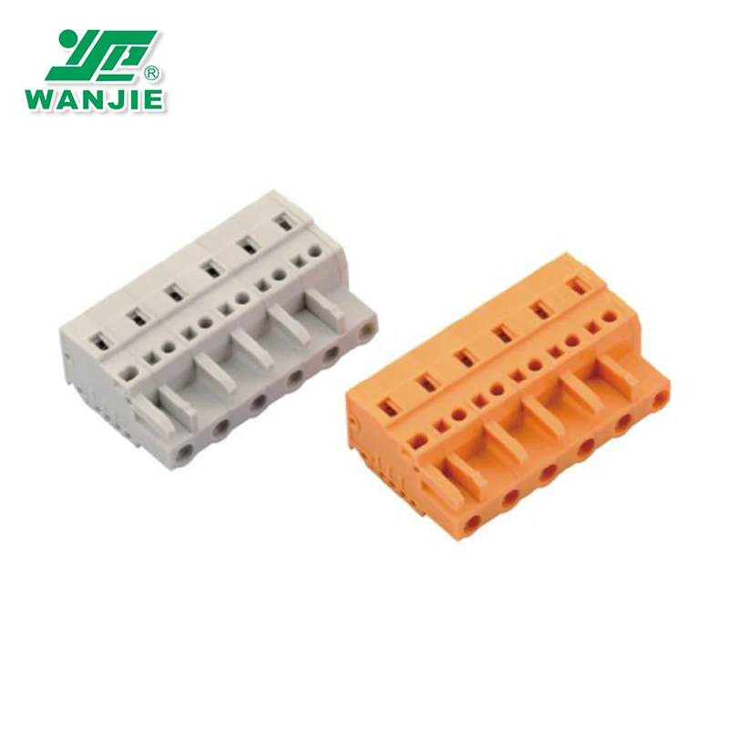 Wanjie MCS screwless terminal block connector Female connector 100% protected against mismating WJ0601-02