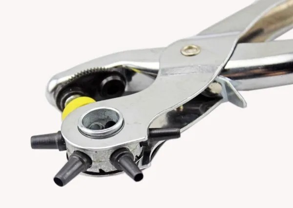 Punch Hole Puncher Rotate Leather Hole Punching Plier Tool Mending Solution Add Eyelets