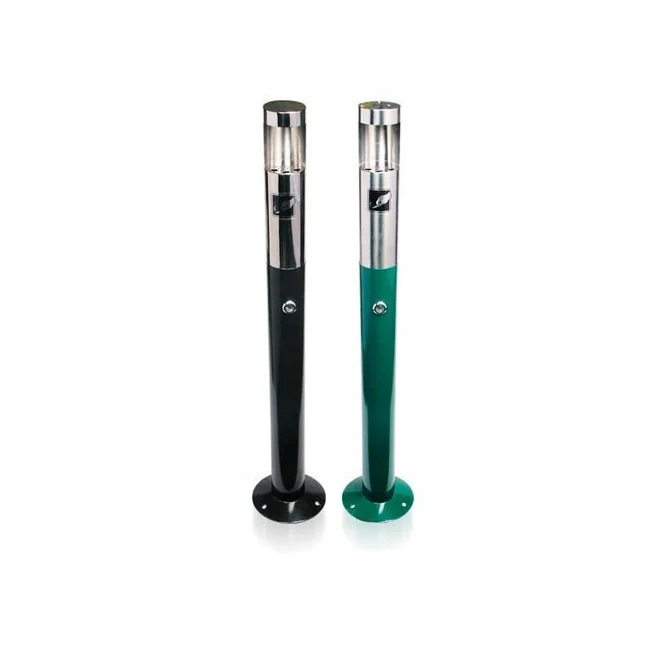 Factory outlet stainless steel spray paint 91cm tall standing type ashtray