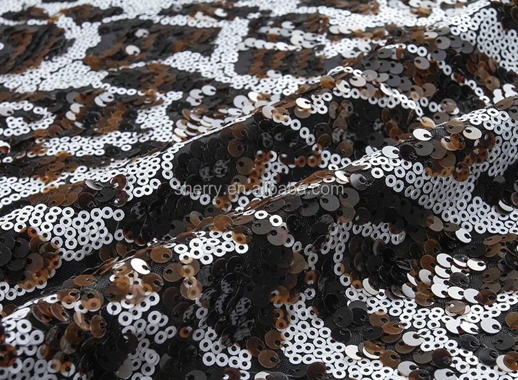 china manufactory 10 years experience metallic knitted sequin tulle metallic fabric