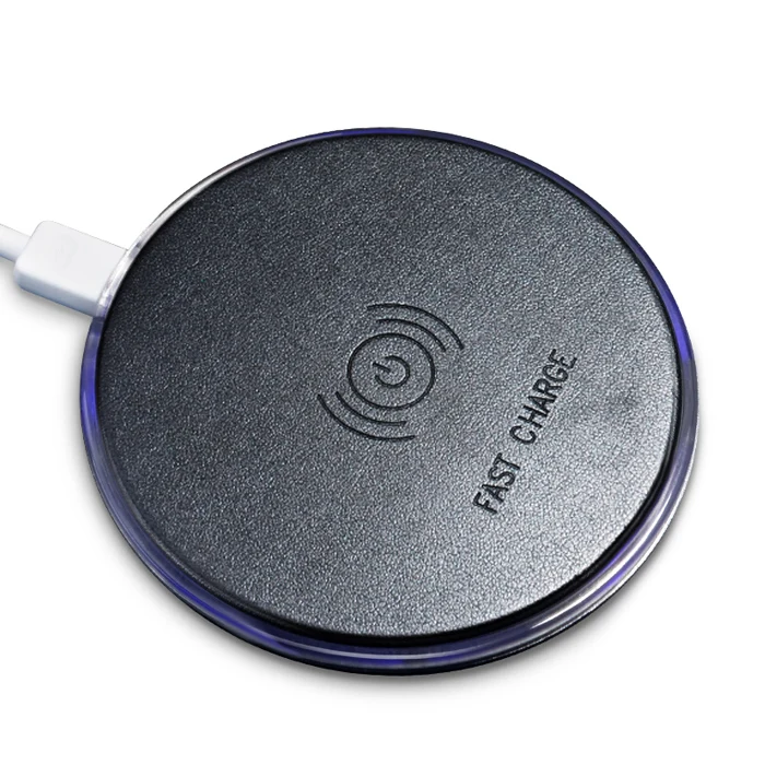 Leather cover Fast Wireless Charger Qi for all cell phone