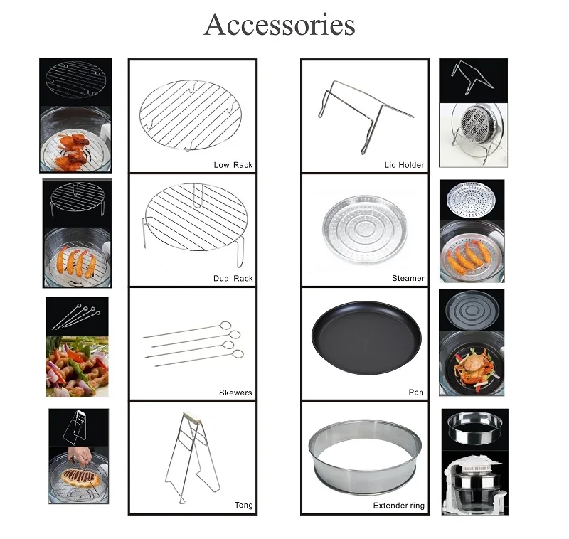 12L 1200-1400W CE ROHS новейший продукт механическое воздушное стекло, как показано по телевизору решетка крышки галогенная печь