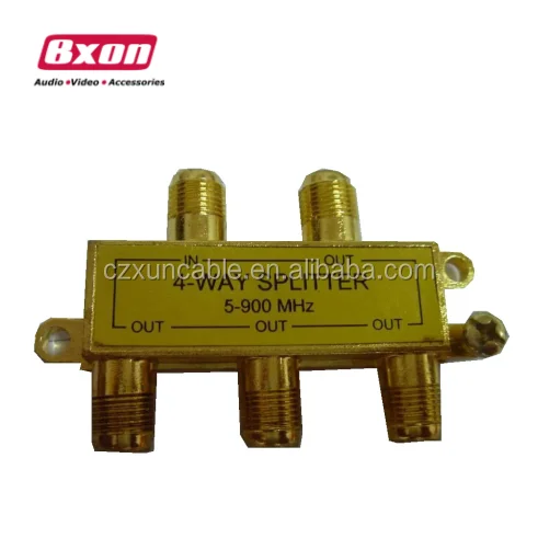 5-900MHZ 4 Way f female satellite splitter 2way 3way 4way CATV indoor rf cable tv splitter