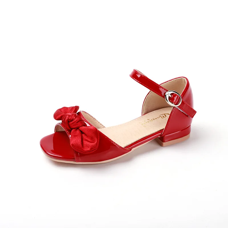 Сандалии для девочек модная одежда для девочек на высоком каблуке покроя «принцесс», детская обувь