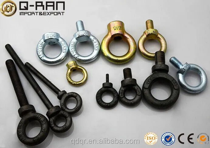 
Rigging Factory Galvanised Din580 Wire Eye Bolt, Eyelet Bolts 