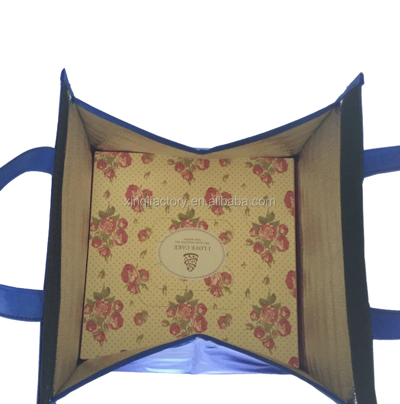 
metallic lamination non woven cooler bag Lunch Insulated Cooler Bag 