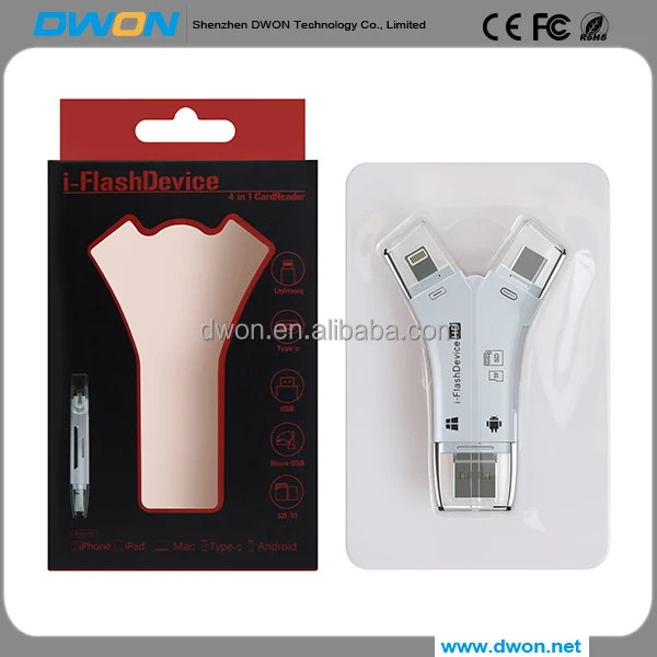2017 i-FlashDevice HD SD Memory Stick Card Type C and External Installation card reader