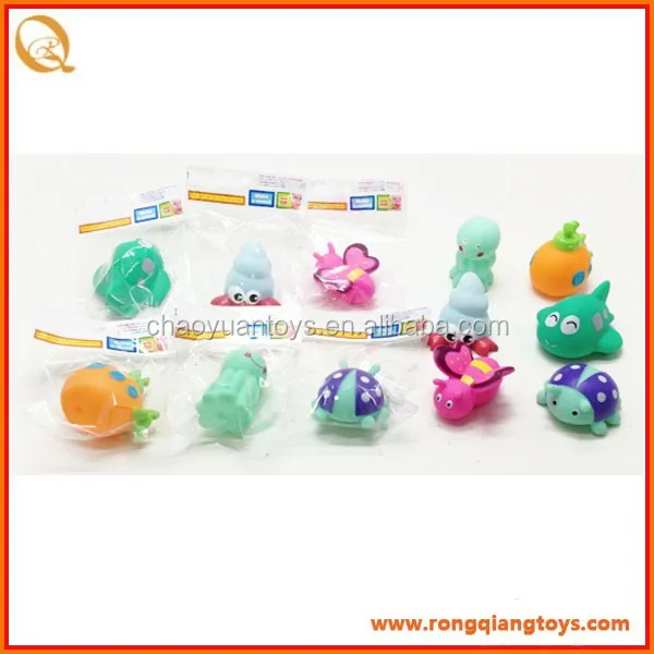 mini Squeeze bath toy ladybug hermit crab plane submarine butterfly