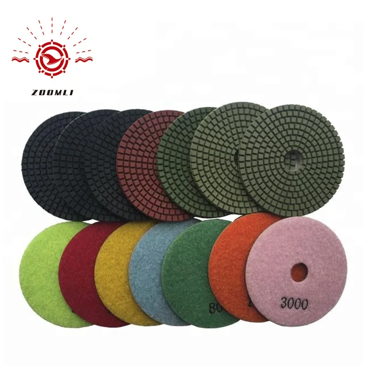 100mm Diamond Wet Polishing Pad for Marble Granite Quartz and Stone