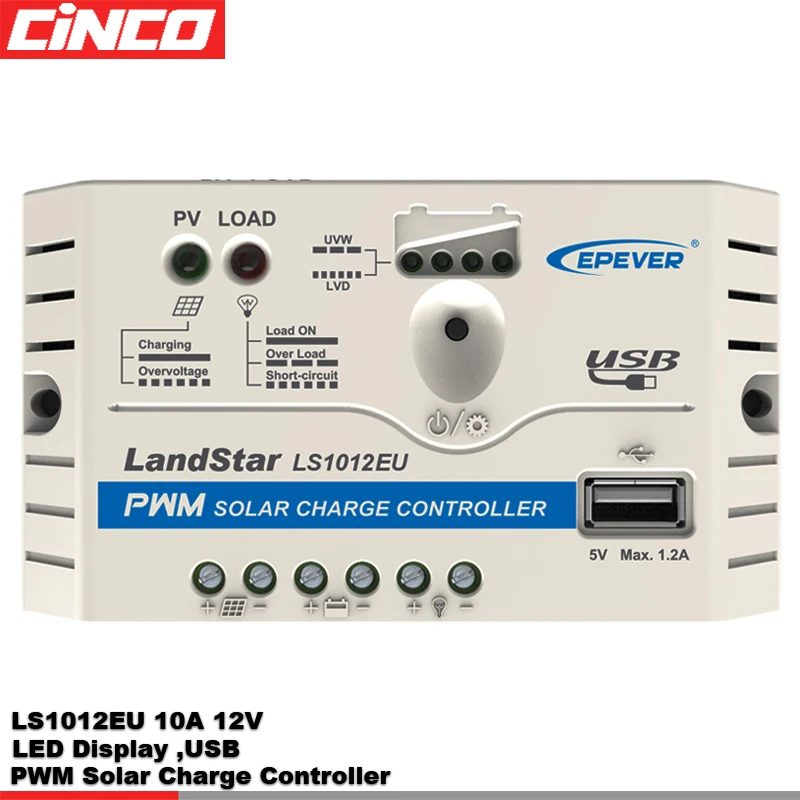 LS1012EU pwm solar thermal controller 12V 10a auto switch ce rohs solar charge controller manual